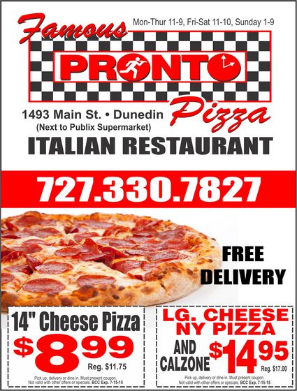 Coupon for Famous Pronto Pizza